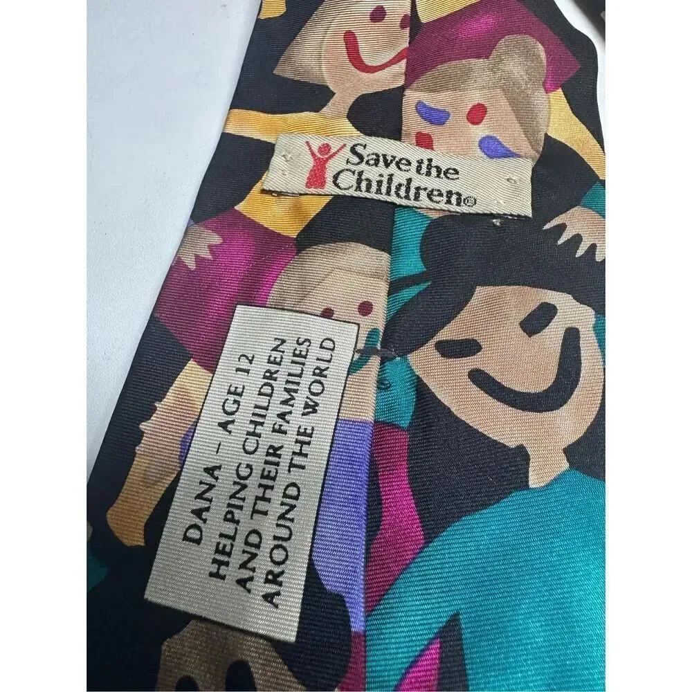 Save the Children Art-to-Wear Dana Age 12 Children Diversity Silk Men's Necktie